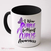 I Wear Purple For Myself Lupus Awareness  Coffee Mug thumb 0