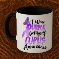I Wear Purple For Myself Lupus Awareness  Coffee Mug thumb 2