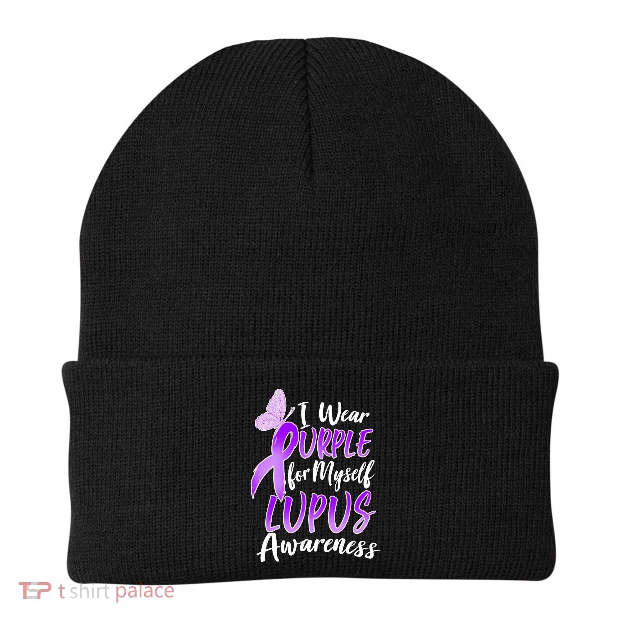 I Wear Purple For Myself Lupus Awareness  Beanie