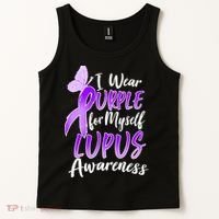 I Wear Purple For Myself Lupus Awareness  Tank Top thumb 2