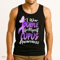 I Wear Purple For Myself Lupus Awareness  Tank Top thumb 3
