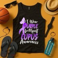 I Wear Purple For Myself Lupus Awareness  Tank Top thumb 4