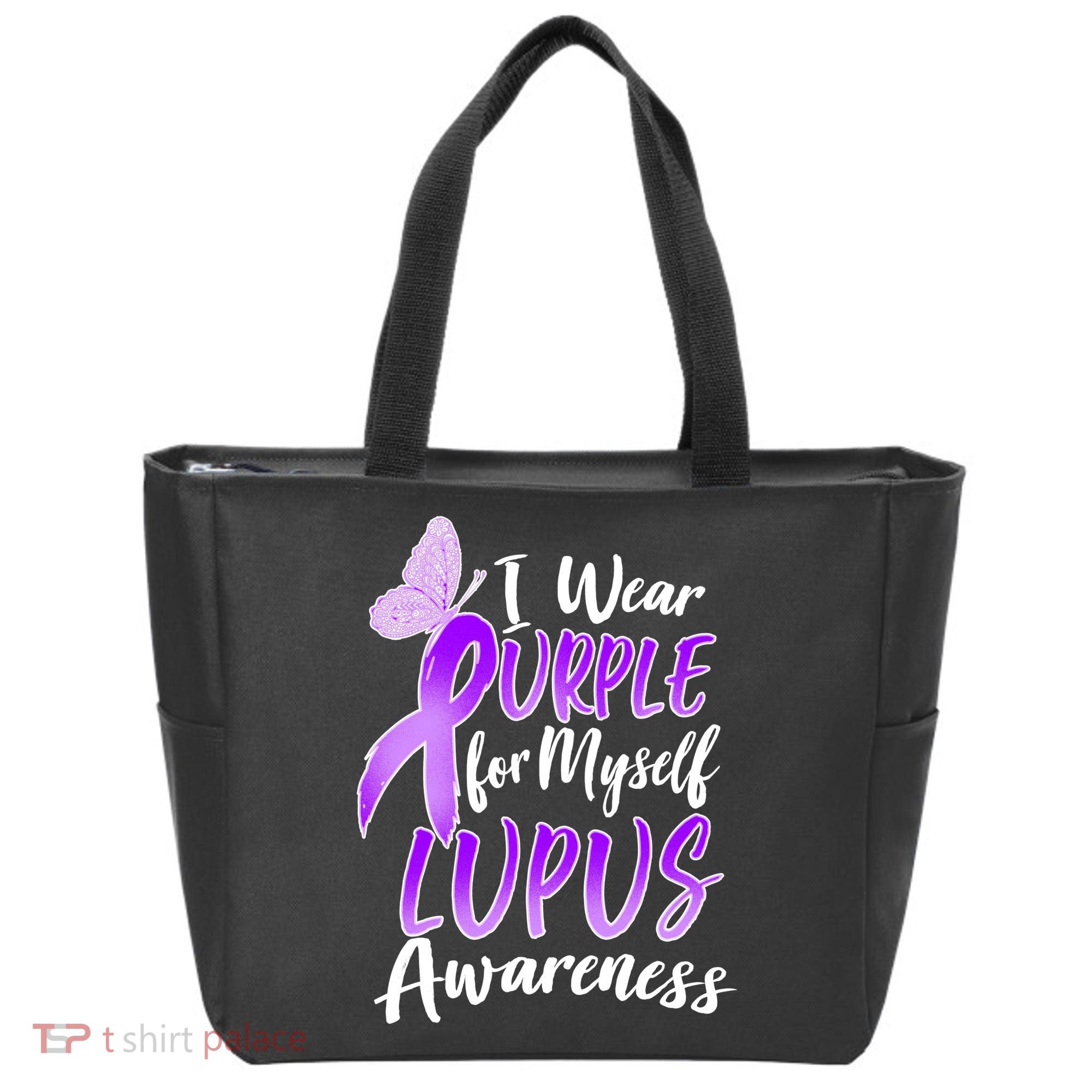 I Wear Purple For Myself Lupus Awareness  Tote Bag