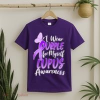 I Wear Purple For Myself Lupus Awareness  T-Shirt thumb 2