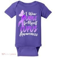I Wear Purple For Myself Lupus Awareness  Baby Bodysuit thumb 0