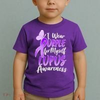 I Wear Purple For Myself Lupus Awareness  Toddler T-Shirt thumb 2