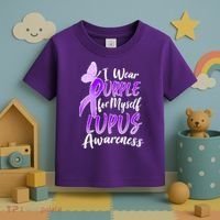 I Wear Purple For Myself Lupus Awareness  Toddler T-Shirt thumb 3
