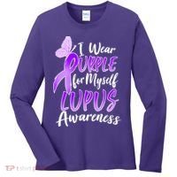 I Wear Purple For Myself Lupus Awareness  Women's Long Sleeve Shirt thumb 0