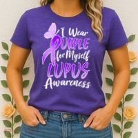 I Wear Purple For Myself Lupus Awareness  Women's T-Shirt thumb 2