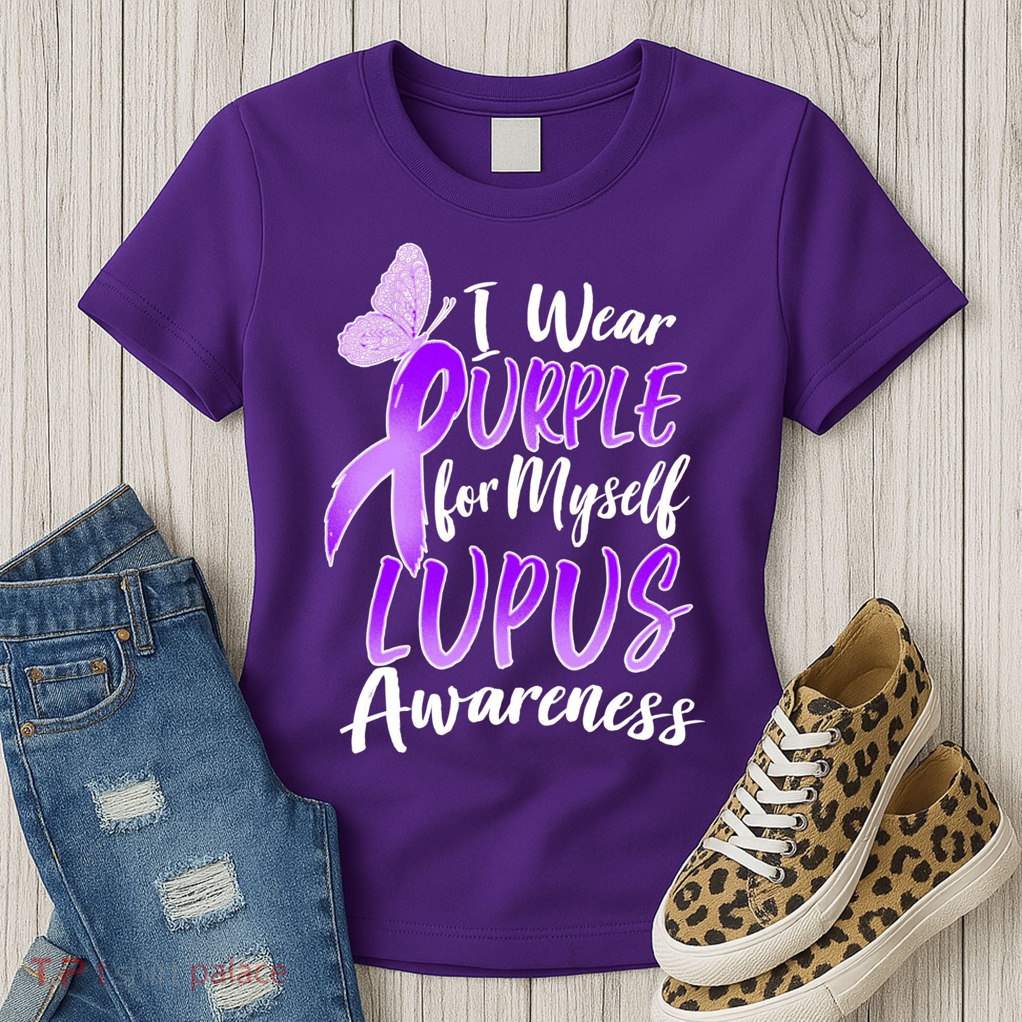 I Wear Purple For Myself Lupus Awareness  Women's T-Shirt