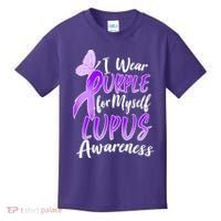 I Wear Purple For Myself Lupus Awareness  Kids T-Shirt thumb 0