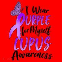 I Wear Purple For Myself Lupus Awareness  Santa Hat thumb 1