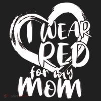 I Wear Red For My Mom Heart disease Awareness Women's Sweatshirt thumb 2