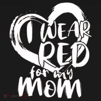 I Wear Red For My Mom Heart disease Awareness Bucket Hat thumb 4