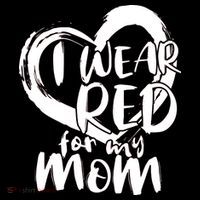 I Wear Red For My Mom Heart disease Awareness Women's Hoodie thumb 2
