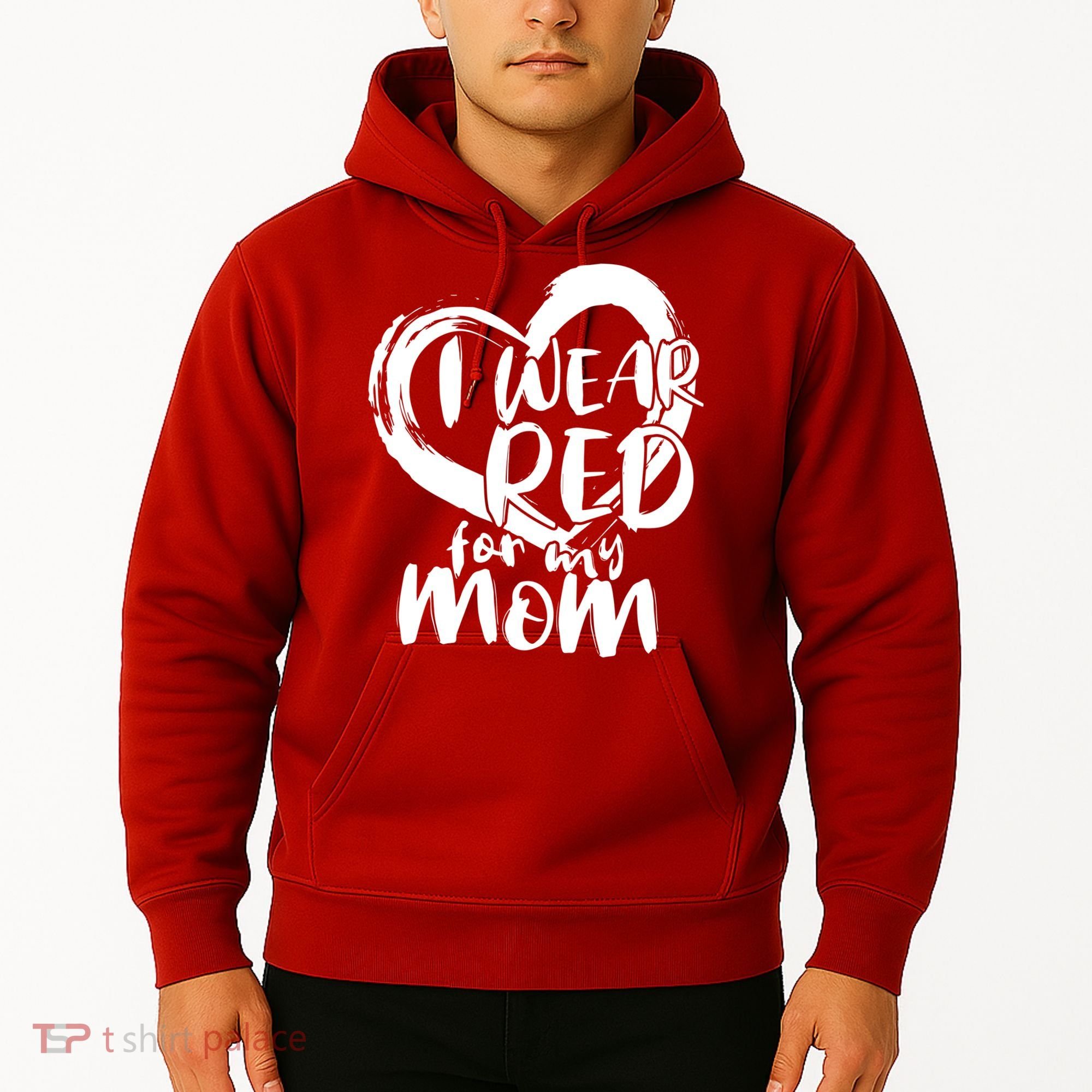 I Wear Red For My Mom Heart disease Awareness Hoodie