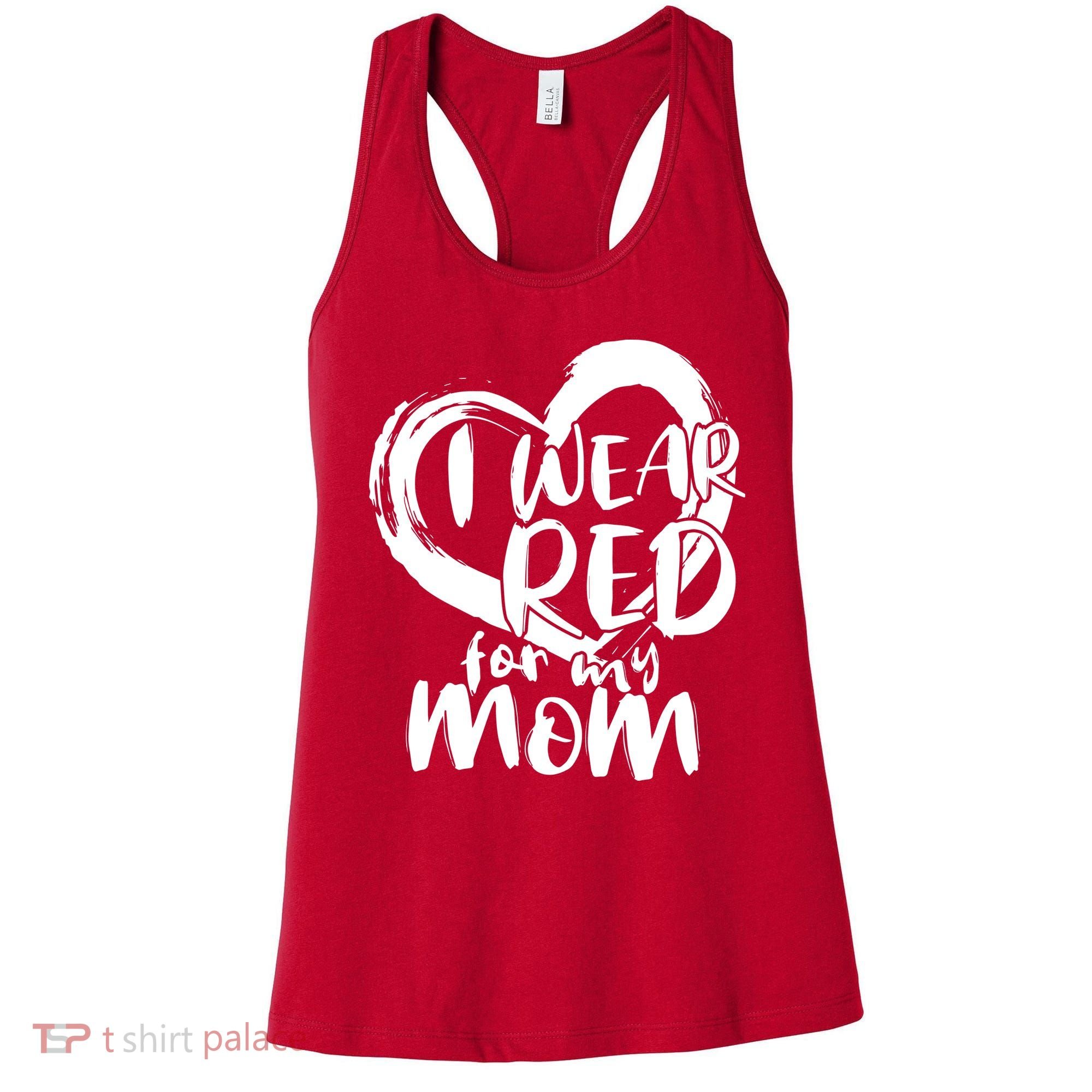 I Wear Red For My Mom Heart disease Awareness Women's Tank Top
