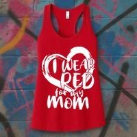 I Wear Red For My Mom Heart disease Awareness Women's Tank Top thumb 3