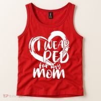 I Wear Red For My Mom Heart disease Awareness Tank Top thumb 2