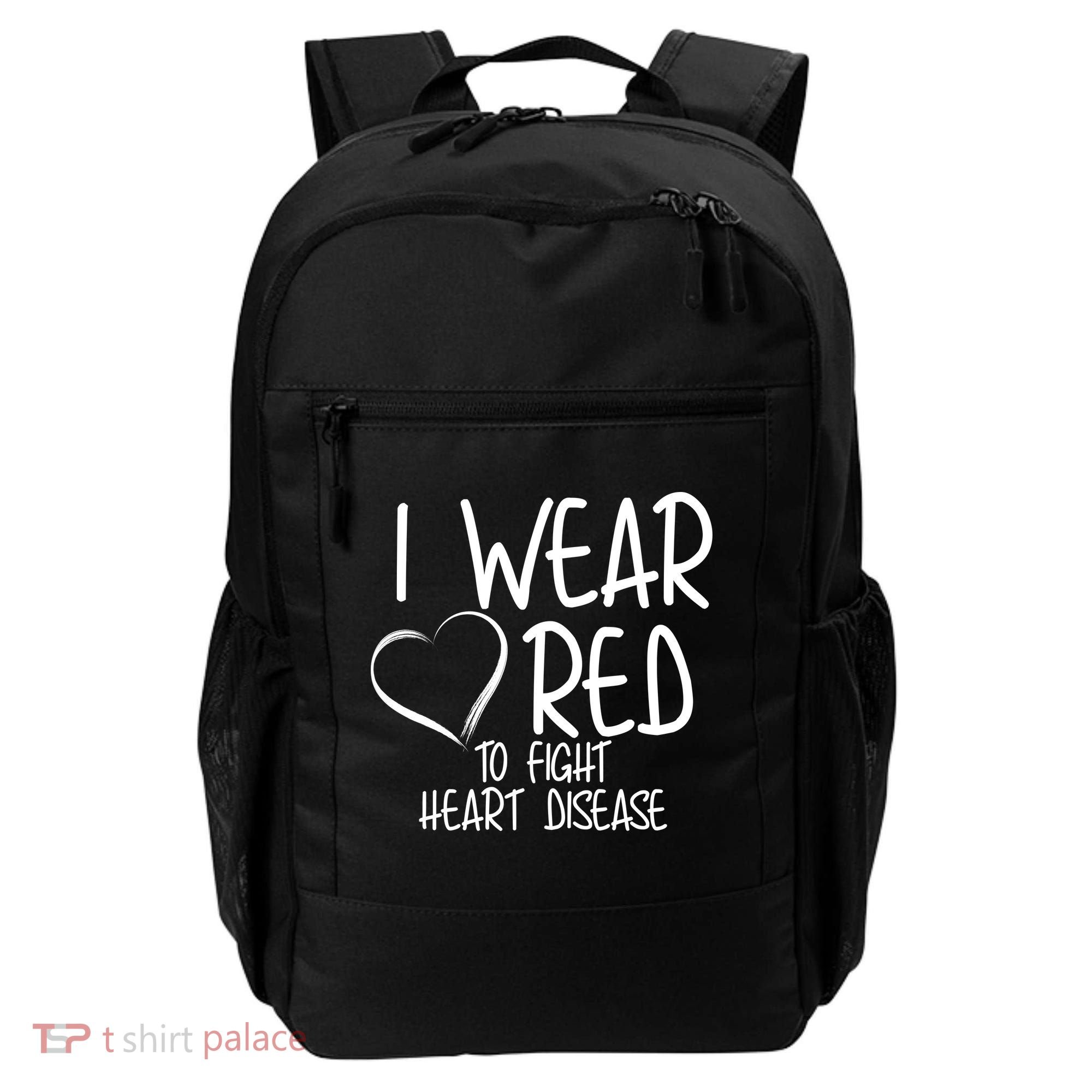 I Wear Red To Fight Heart Disease Backpack