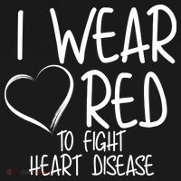 I Wear Red To Fight Heart Disease Women's Hoodie thumb 2