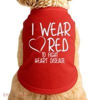 I Wear Red To Fight Heart Disease Doggie Tank thumb 0
