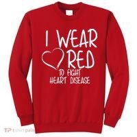 I Wear Red To Fight Heart Disease Sweatshirt thumb 0