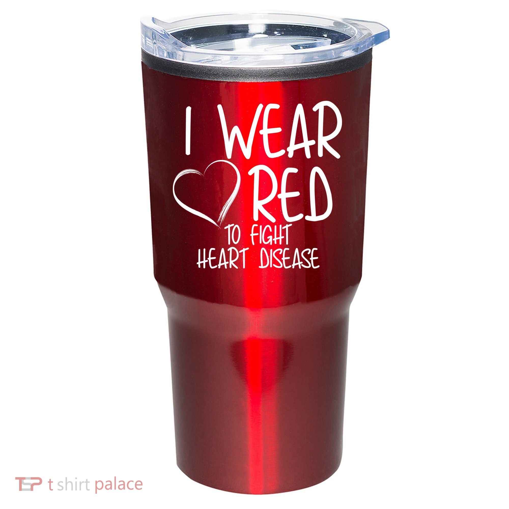 I Wear Red To Fight Heart Disease Tumbler