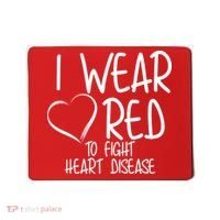 I Wear Red To Fight Heart Disease Mousepad thumb 0