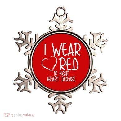 I Wear Red To Fight Heart Disease Ornament