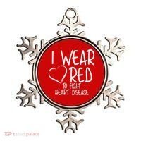 I Wear Red To Fight Heart Disease Ornament thumb 0
