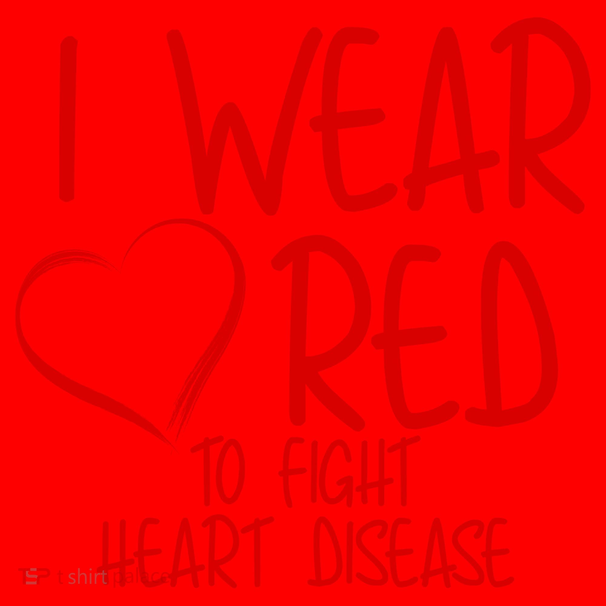 I Wear Red To Fight Heart Disease Santa Hat