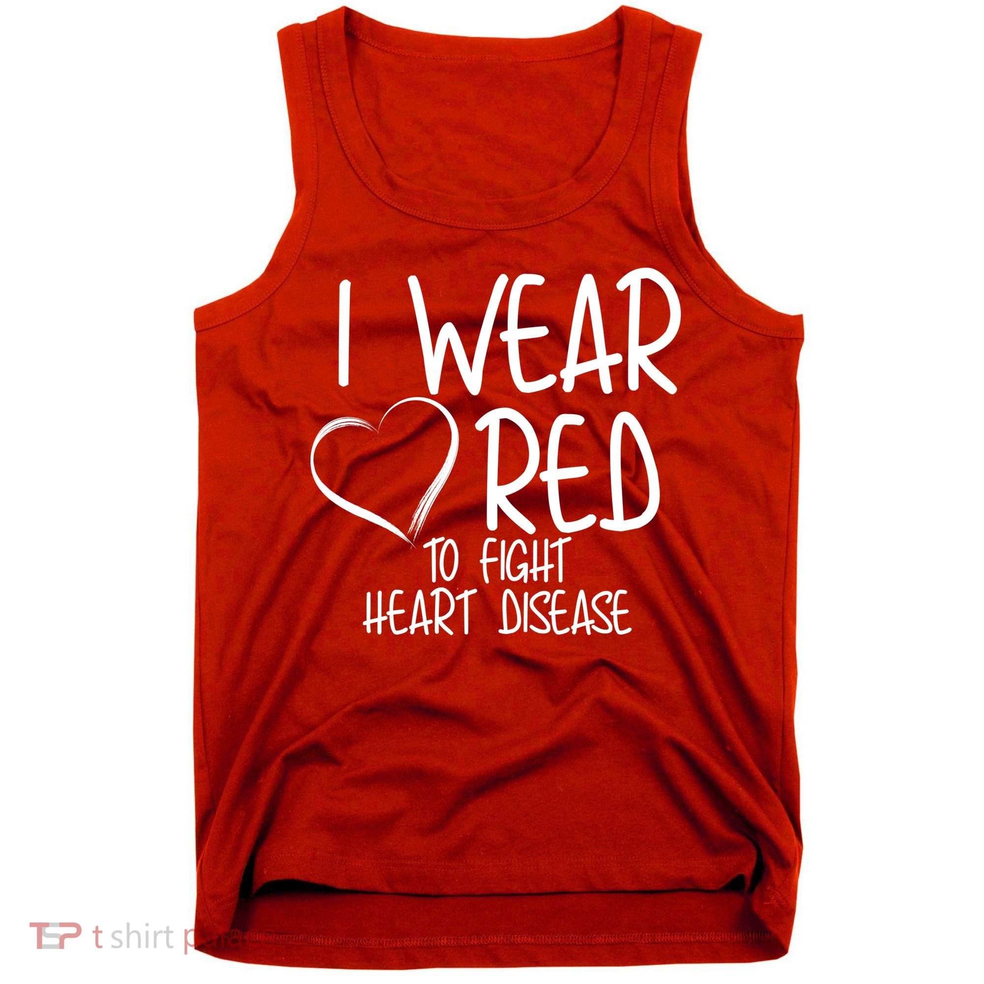 I Wear Red To Fight Heart Disease Tank Top