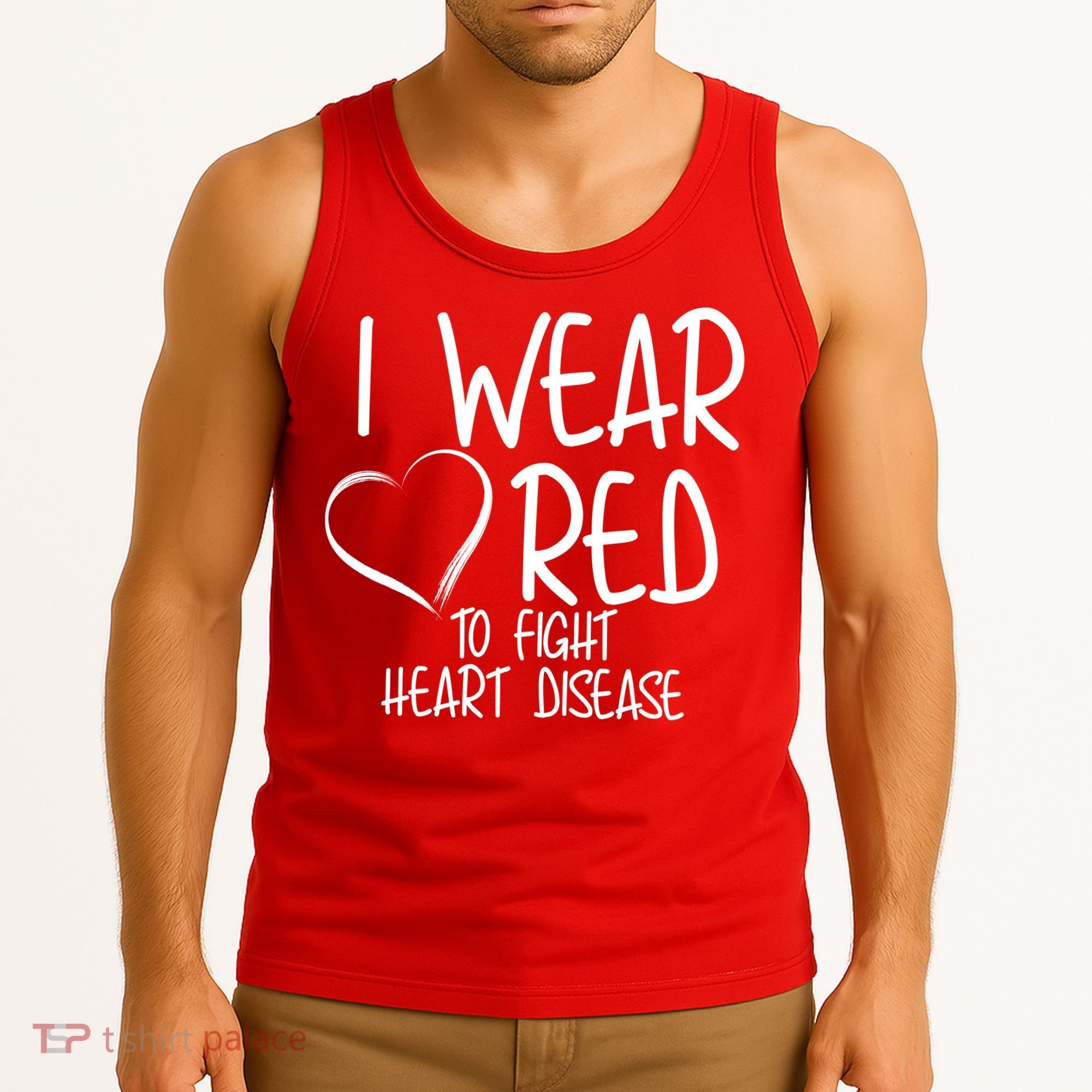 I Wear Red To Fight Heart Disease Tank Top