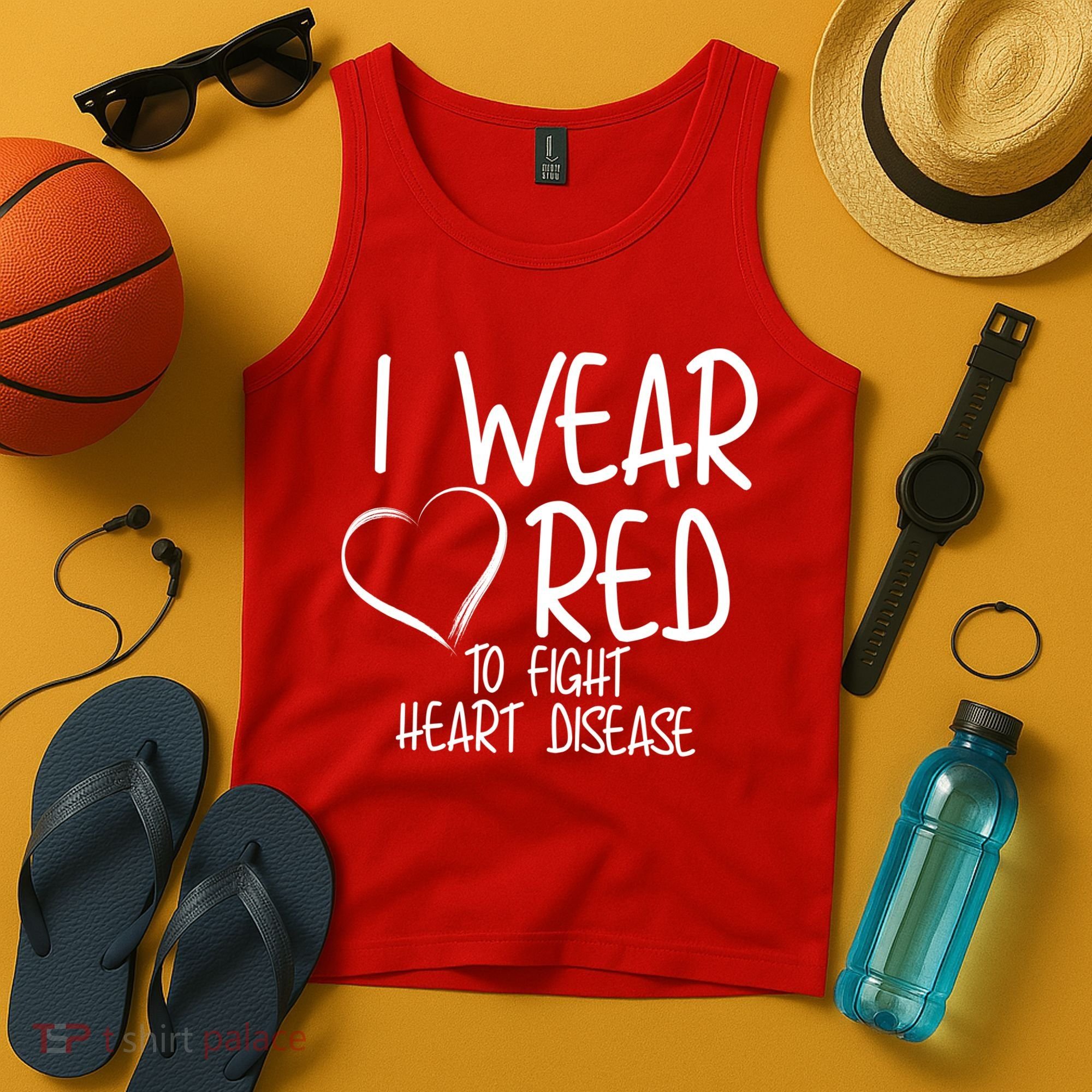 I Wear Red To Fight Heart Disease Tank Top
