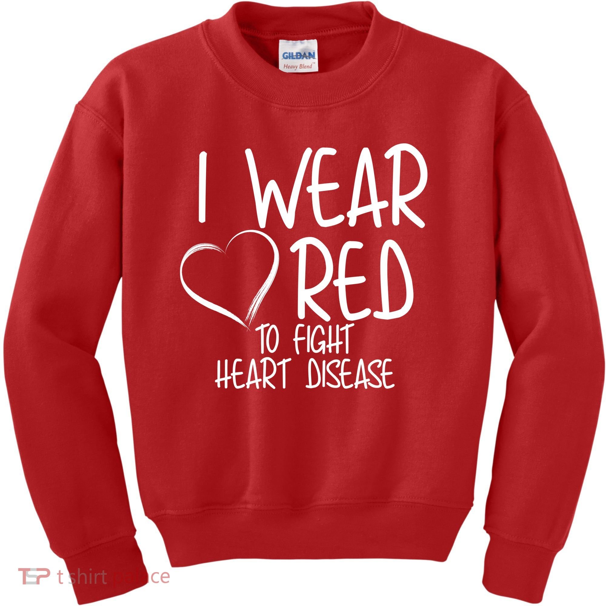 I Wear Red To Fight Heart Disease Kids Sweatshirt