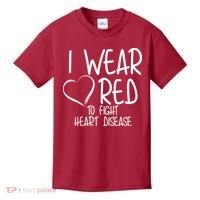I Wear Red To Fight Heart Disease Kids T-Shirt thumb 0