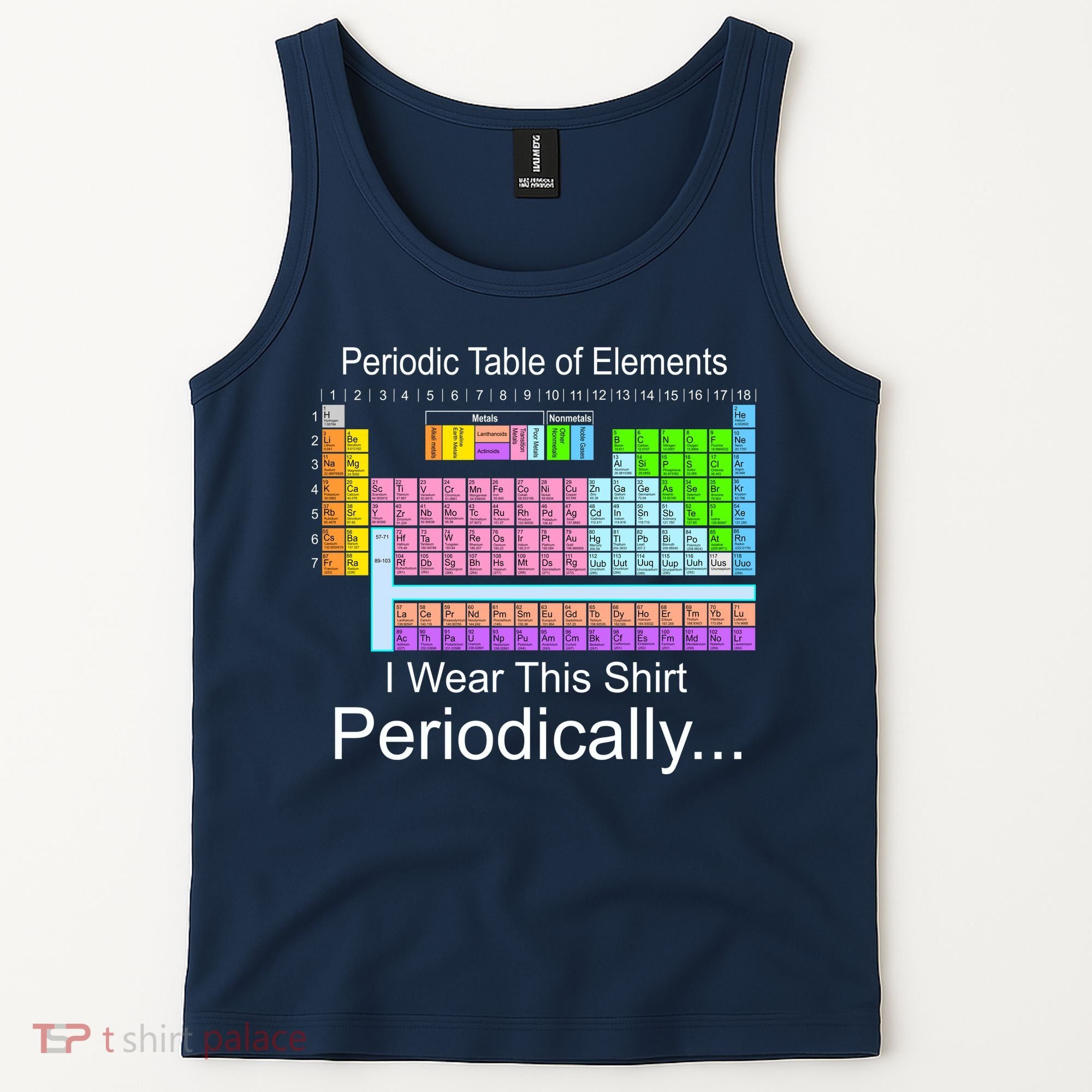 I Wear this Shirt Periodically Periodic Table of Elements Tank Top
