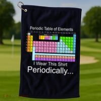 I Wear this Shirt Periodically Periodic Table of Elements Golf Towel thumb 1