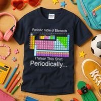 I Wear this Shirt Periodically Periodic Table of Elements Kids T-Shirt thumb 3