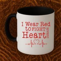 I Wear To Fight Heart Disease Coffee Mug thumb 2