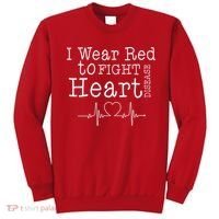 I Wear To Fight Heart Disease Sweatshirt thumb 0
