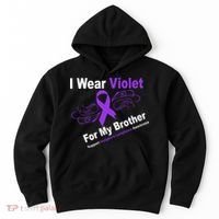 I Wear Violet For My Brother Hoodie thumb 0