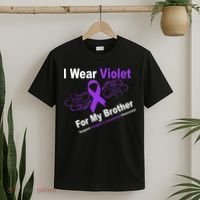 I Wear Violet For My Brother T-Shirt thumb 2