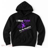 I Wear Violet For My Daughter Hoodie thumb 0