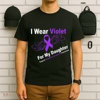 I Wear Violet For My Daughter T-Shirt thumb 6