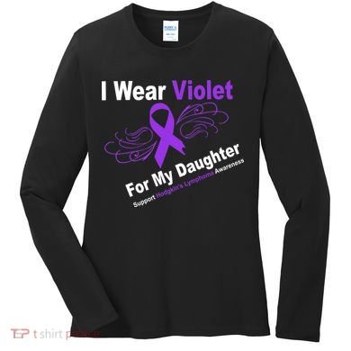 I Wear Violet For My Daughter Women's Long Sleeve Shirt