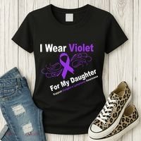 I Wear Violet For My Daughter Women's T-Shirt thumb 3