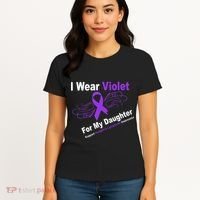 I Wear Violet For My Daughter Women's T-Shirt thumb 4