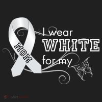 I Wear White For My Mom Lung Cancer Awareness Women's Sweatshirt thumb 2
